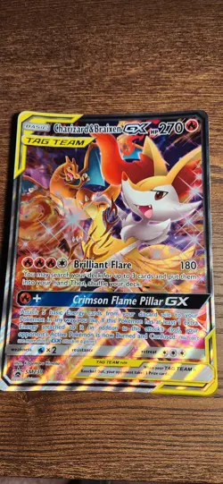 Pokemon TCG: Braixen GX SM230 Black Star Promo Alt Art Holo Jumbo Card - Image 1