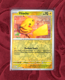 Pikachu #51 Pokemon Card - Reverse Holo - Temporal Forces - Near Mint - Image 1