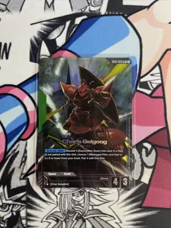 Gundam TCG Card Game Newtype Rising Char's Gelgoog GD01-023 LR+ Alt Art - Image 1