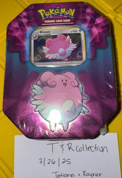 New Sealed Pokemon TCG Blissey Tin with 3 Booster Packs plus Foil Card 2019 - Image 1