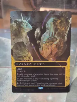 123 Plaza of Heroes GALAXY FOIL STELLAR SIGHTS BORDERLESS Edge of Eternities MTG - Image 1