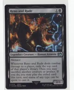 MTG Magic The Gathering Reno and Rude #0113 Foil Final Fantasy - Image 1