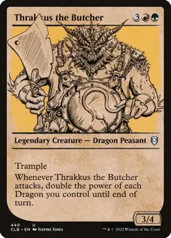 Thrakkus the Butcher U Showcase Foil #440 | CLB Battle for Baldur's Gate | MTG - Image 1
