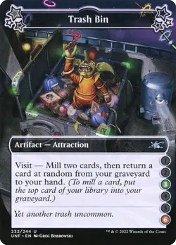 Trash Bin U Borderless Foil #232b | UNF Unfinity | MTG - Image 1