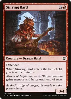 Stirring Bard C Foil #195 | CLB Battle for Baldur's Gate | MTG - Image 1