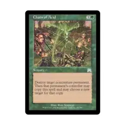 WOTC MtG Onslaught Chain of Acid (U) (Foil) EX - Image 1