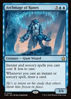 Archmage of Runes Light Play, English Magic the Gathering MTG Foundations - Image 1