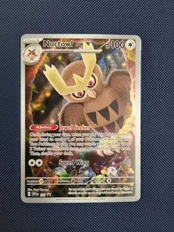 Pokemon TCG: Noctowl SVP 141 Full Art Holo Black Star Promo Stellar Crown NM - Image 1