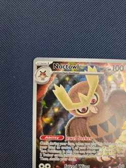 Pokemon TCG: Noctowl SVP 141 Full Art Holo Black Star Promo Stellar Crown NM - Image 2
