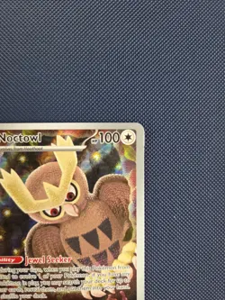 Pokemon TCG: Noctowl SVP 141 Full Art Holo Black Star Promo Stellar Crown NM - Image 3