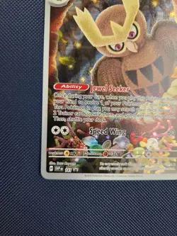 Pokemon TCG: Noctowl SVP 141 Full Art Holo Black Star Promo Stellar Crown NM - Image 4