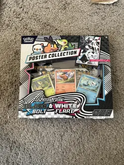 Pokemon Black Bolt and White Flare Poster Collection NEW IN HAND - Image 1
