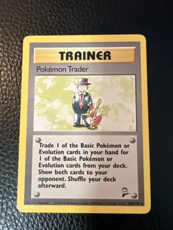 Pokemon Trader 106/130 Rare Base Set 2 Pokemon 2000 WoTC Vintage LP * - Image 1