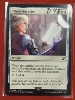White Auracite MTG Final Fantasy NM Common C 0041 FFXIV Artifact - Image 1