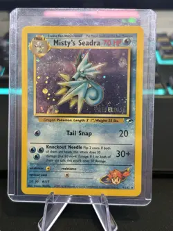 Pokemon - Misty's Seadra 9/132 PreRelease Stamp - SWIRL - Holo Rare - Mint / NM - Image 1