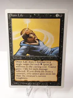 MTG - 3rd Edition - Revised - Drain Life - Common - LP+ NM - Image 1