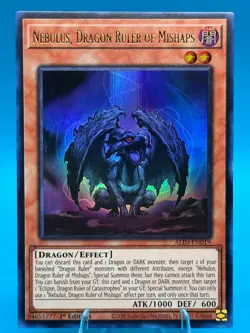Yugioh Nebulus, Dragon Ruler Of Mishaps ALIN-EN019 Ultra Rare NM/M - Image 1