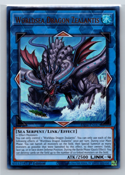 Yugioh Worldsea Dragon Zealantis RA04-EN082 Ultra Rare Foil - NM - Image 1