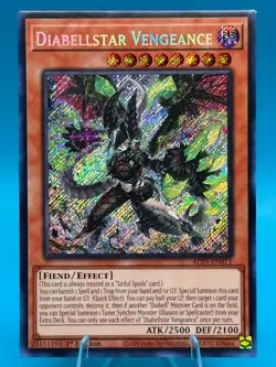 Yugioh! Diabellstar Vengeance ALIN-EN011 Secret Rare 1st Ed LP/NM - Image 1