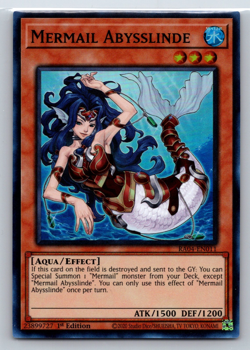 Yugioh Mermail Abysslinde RA04-EN011 Super Rare Foil - NM - Image 1