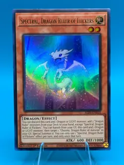 Yugioh - Spectral, Dragon Ruler of Flickers ALIN-EN018 1st Edition Ultra Rare NM - Image 1