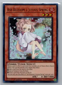 Yugioh Ash Blossom & Joyous Spring RA04-EN025 Ultra Rare Foil - NM - Image 1