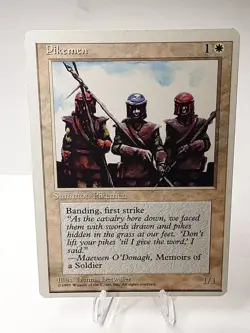 MTG - 4th Edition - Pikemen - Common - Lightly Played - Image 1