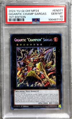 Yugioh Card 1st Ed Gigantic Champ Sargas PSA 10 Gem Mint, MP24-EN071 2024 (1) - Image 1