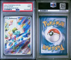 2024 POKEMON SCR EN-STELLAR CROWN ILLUSTRATION RARE #143 BULBASAUR PSA 9 - Image 3