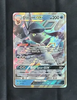 Glaceon GX SM147 NM Black Star Promo Near Mint Holo Foil Pokemon TCG Card SM 147 - Image 1