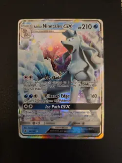 Alolan Ninetales GX 22/145 Guardians Rising NM Ultra Rare Pokemon Card TCG [NM] - Image 1