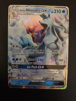 Alolan Ninetales GX 22/145 Guardians Rising NM Ultra Rare Pokemon Card TCG [NM] - Image 2