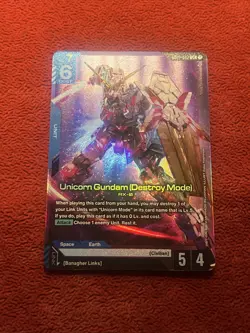 Unicorn Destroy Mode GD01-002 LR GUNDAM TCG CARD GAME ENGLISH NEWTYPE RISING - Image 1