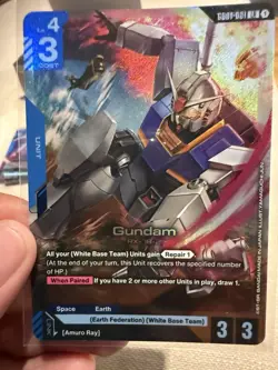 Gundam RX-78-2 GD01-001 LR GUNDAM TCG CARD GAME FOIL ENGLISH NEWTYPE RISING - Image 1