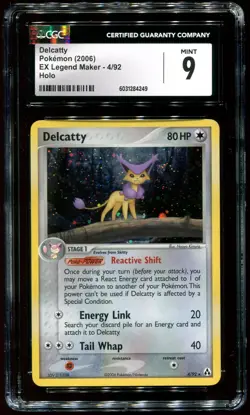 CGC 9 Delcatty Holo Rare EX Legend Maker 2006 Pokemon Card #4 - Image 1