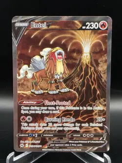 Entei v GG36/GG70 Crown Zenith: Galarian Gallery Holo Card Pokemon TCG - Image 1