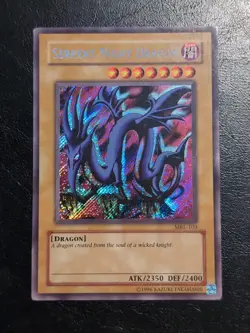 Yu-Gi-Oh! SECRET RARE CARD SERPENT NIGHT DRAGON MRL-103 1996 VINTAGE PRINT LP - Image 1