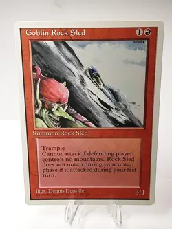 MTG - 4th Edition - Goblin Rock Sled - Common - Near Mint - Image 1