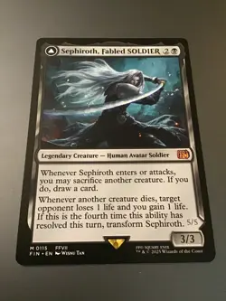 MTG x Final Fantasy #0115 Sephiroth, Fabled Soldier / One Winged Angel - Image 1