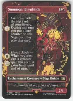 MTG - Summon: Brynhildr (Borderless) 366 FINAL FANTASY NM - Image 1