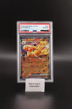2025 POKEMON JTG EN-JOURNEY TOGETHER #024 BLAZIKEN EX PSA 10 LOW POP - Image 1
