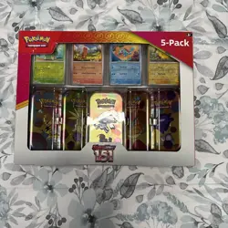Pokemon TCG Scarlet & Violet 151 5-Pack of Mini Tins and 4 Promos Costco Bundle - Image 1