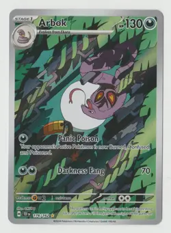 Pokemon TCG Arbok 176/162 Temporal Forces Holo Illustration Rare - Image 1