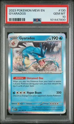Gyarados Holo 130/165 MEW EN Pokemon 151 2023 PSA 10 English S&V Scarlet Violet - Image 1