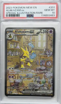 💥PSA 10 - Alakazam ex SIR 201/165 SV MEW English 151 - Pokemon Card TCG - Image 1