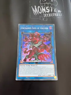 YUGIOH UNCHAINED SOUL OF ANGUISH SUPER RARE FLOD-EN051 1ST EDITION - Image 1