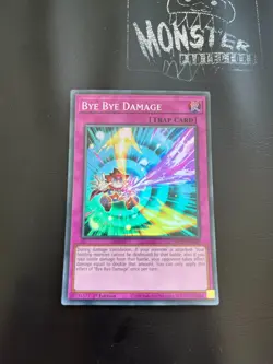 YUGIOH BYE BYE DAMAGE SUPER RARE MP20-EN202 1ST EDITION - Image 1