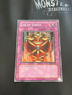 YUGIOH JAR OF GREED RARE DB1-EN242 - Image 1