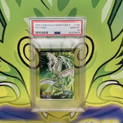 Pop 1-PSA10-Scyther #136 2006 Bandai Pokemon Kids 5 kimewaza Card Japanese - Image 1
