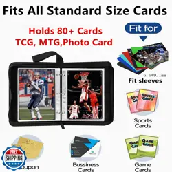 Mini Card Binder, 1-Pocket Super Lightweight Zipper Binder Holds 80+ Trading - Image 2